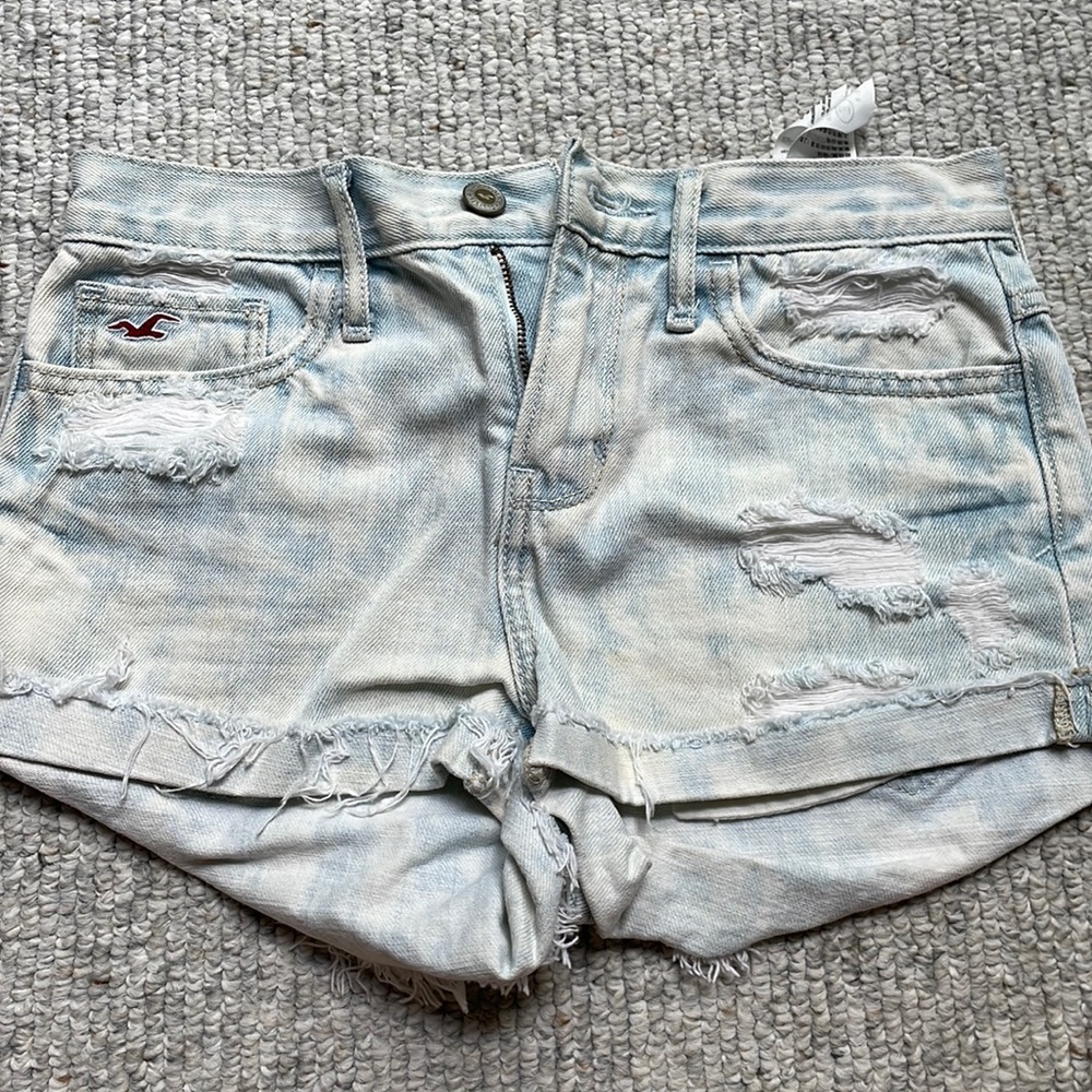 Hollister denim cut off shorts